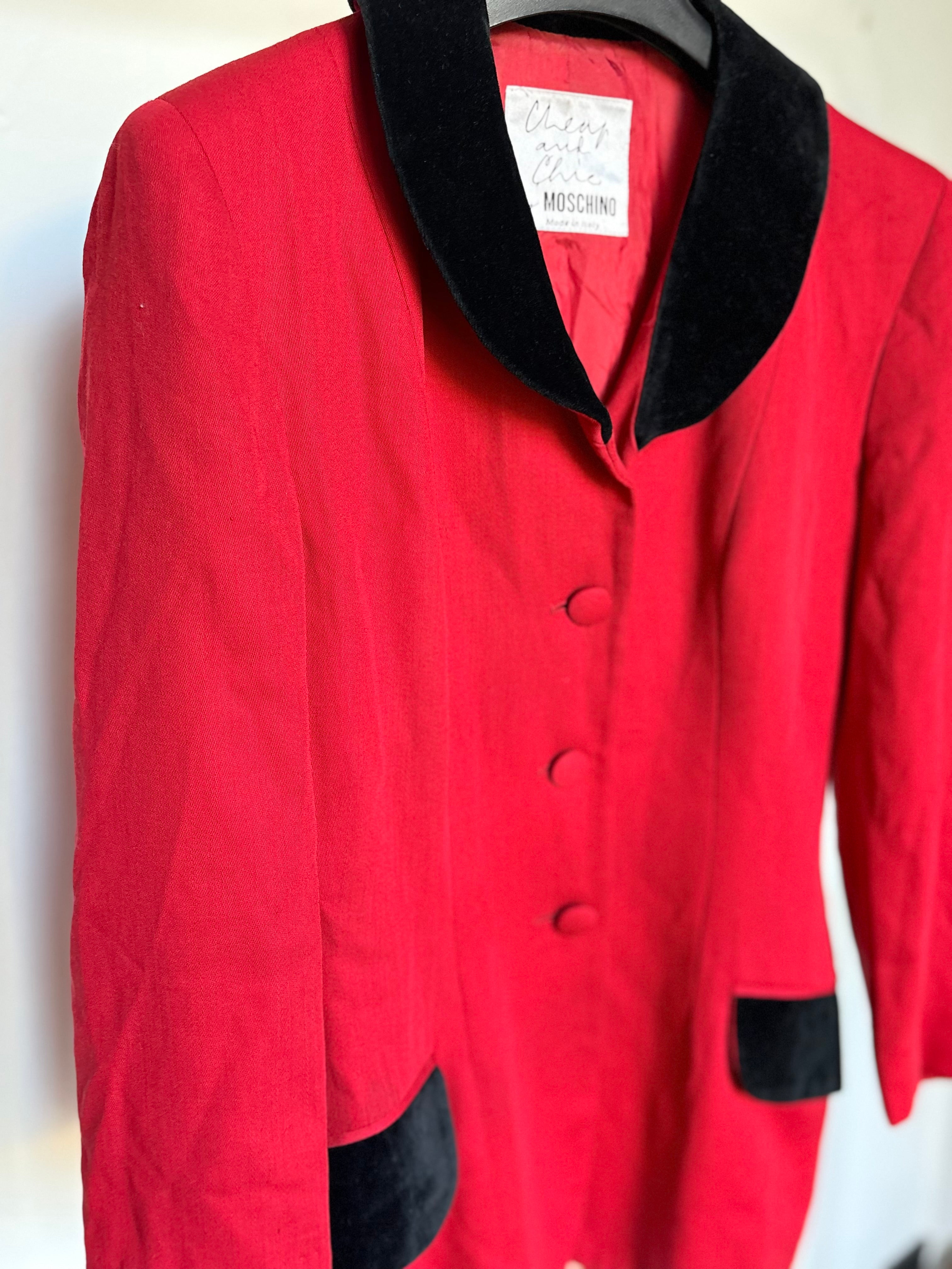 Blazer rojo Cheap and Chic by Moschino (Made in Italy)