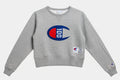 Sudadera cropped Champion 100 aniversario gris