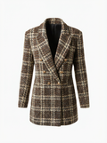 Blazer estructurado de tweed cuadros